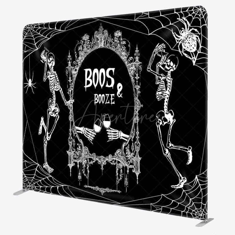 Aperturee - Aperturee Boos And Booze Halloween Square Tension Backdrop