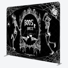 Aperturee - Aperturee Boos And Booze Halloween Square Tension Backdrop