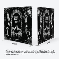 Aperturee - Aperturee Boos And Booze Halloween Square Tension Backdrop