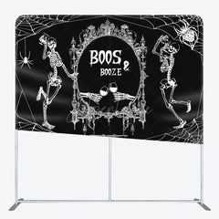 Aperturee - Aperturee Boos And Booze Halloween Square Tension Backdrop