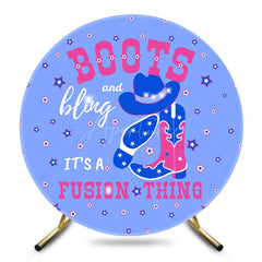 Aperturee - Aperturee Boots And Bling Western Cowboy Star Round Backdrop