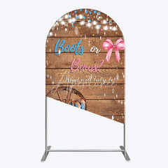 Aperturee - Aperturee Boots or Bows Gender Reveal Arch Backdrop Kit Cowboy Baby Shower Party Decor