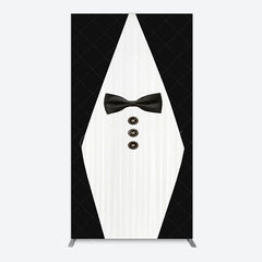 Aperturee - Aperturee Boss Suit Black White Happy Birthday Rectangle Backdrop