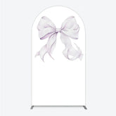 Aperturee - Aperturee Bow Arch Backdrop Cover Elegant Fabric Drape for Party Entrance Decor Decorative Frame for Birthday Baby Shower Photo