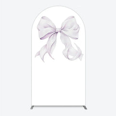 Aperturee - Aperturee Bow Arch Backdrop Cover Elegant Fabric Drape for Party Entrance Decor Decorative Frame for Birthday Baby Shower Photo
