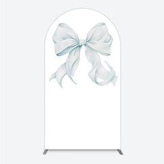 Aperturee - Aperturee Bow Arch Backdrop Cover Elegant Fabric Drape for Party Entrance Decor Decorative Frame for Birthday Baby Shower Photo