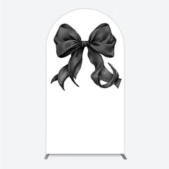 Aperturee - Aperturee Bow Arch Backdrop Cover Elegant Fabric Drape for Party Entrance Decor Decorative Frame for Birthday Baby Shower Photo