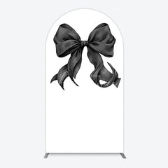 Aperturee - Aperturee Bow Arch Backdrop Cover Elegant Fabric Drape for Party Entrance Decor Decorative Frame for Birthday Baby Shower Photo