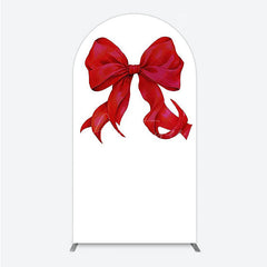 Aperturee - Aperturee Bow Arch Backdrop Cover Elegant Fabric Drape for Party Entrance Decor Decorative Frame for Birthday Baby Shower Photo