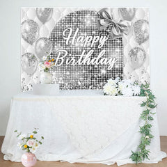 Aperturee - Aperturee Bow Balloon Bokeh Glitter Happy Birthday Backdrop