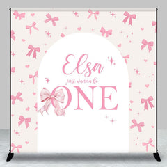 Aperturee - Aperturee Bow Just Wanna Be One Custom Name Birthday Backdrop