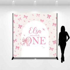 Aperturee - Aperturee Bow Just Wanna Be One Custom Name Birthday Backdrop