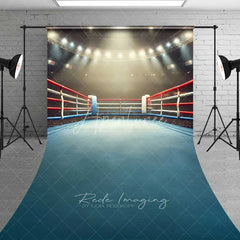 Aperturee - Aperturee Boxing Ring Arena View Sweep Photography Backdrop Fight Night Stadium Canvas Floor Photo Prop