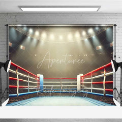 Aperturee - Aperturee Boxing Ring Ropes Arena Photography Backdrop Wrestling Match Stadium Light Stage Background