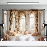 Aperturee - Aperturee Bright Auditorium Flower Arch For Wedding Backdrop