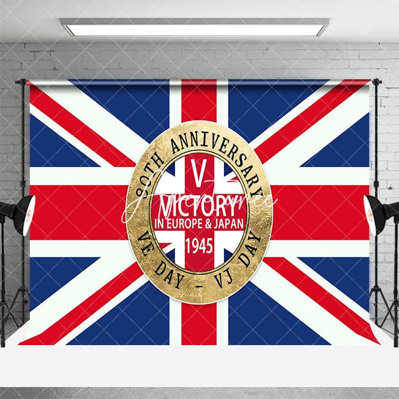 Aperturee - Aperturee British Flag 80th Anniversary Ve Vj Day Backdrop