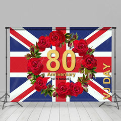 Aperturee - Aperturee British Flag Wreath VJ Day 80th Anniversary Backdrop