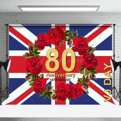 Aperturee - Aperturee British Flag Wreath VJ Day 80th Anniversary Backdrop
