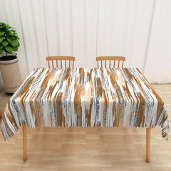 Aperturee - Aperturee Brown and Grey Gradient Glitter Rectangle Tablecloth for Neutral and Elegant Modern Party Decor