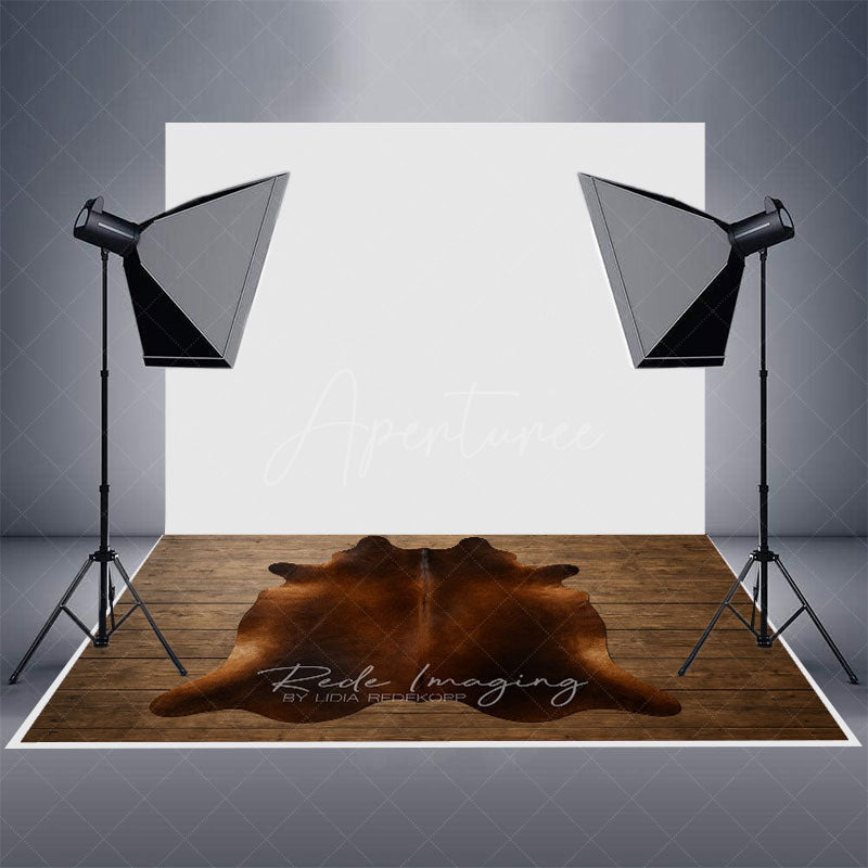 Aperturee - Aperturee Brown Bear Shape Carpet Rubber Floor Mat For Photo