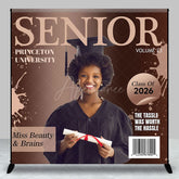 Aperturee - Aperturee Brown Magazine Cover Custom Photo Graduation Backdrop