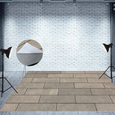Aperturee - Aperturee Brown Paving Stones Pattern Fabric Floor Backdrop