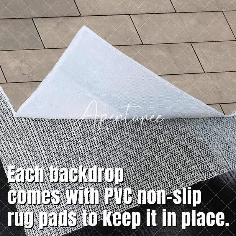 Aperturee - Aperturee Brown Paving Stones Pattern Fabric Floor Backdrop