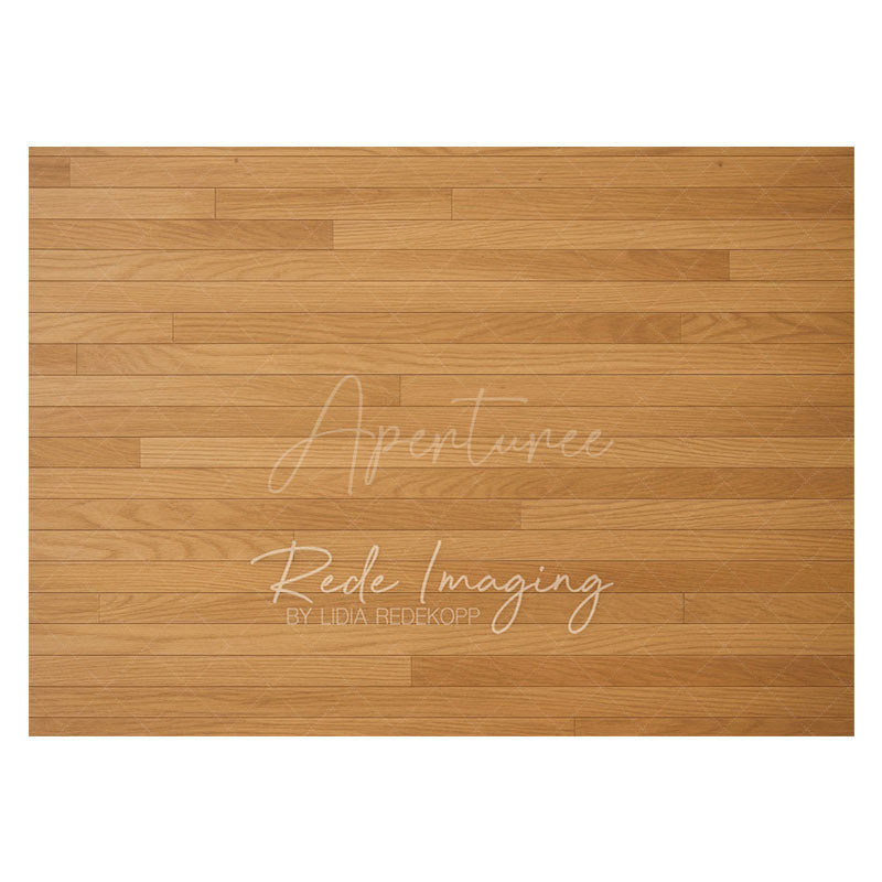 Aperturee - Aperturee Brown Wood Pattern Rubber Floor Mat For Photography