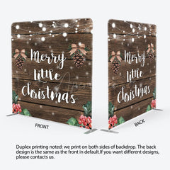 Aperturee - Aperturee Brown Wood Pinecone Cherry Xmas Pillow Case Backdrop