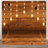 Aperturee - Aperturee Brown Wood Wall And Floor Fabric Backdrop For Party