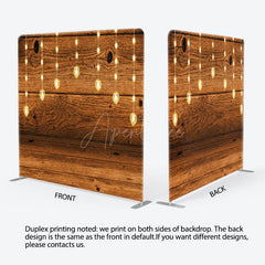 Aperturee - Aperturee Brown Wood Wall And Floor Fabric Backdrop For Party