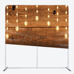 Aperturee - Aperturee Brown Wood Wall And Floor Fabric Backdrop For Party