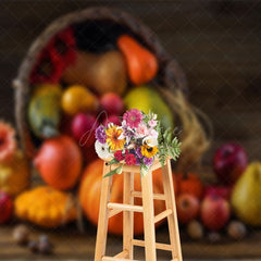 Aperturee - Aperturee Bumper Harvest Wooden Simple Vibe Autumn Backdrop