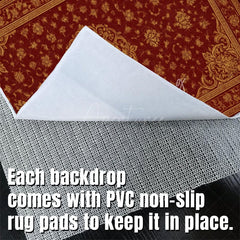 Aperturee - Aperturee Burgundy Baroque Fabric Floor Backdrop For Photo