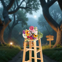 Aperturee - Aperturee Bus Huge Trees Forest Scenery Backdrop For Photo