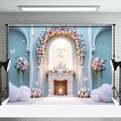 Aperturee - Aperturee Butterfly Floral Arch Sweet Balloon Wedding Backdrop