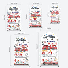 Aperturee - Aperturee Calling All Units Theme Happy Birthday Arch Backdrop