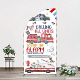 Aperturee - Aperturee Calling All Units Theme Happy Birthday Half Moon Arch Backdrop