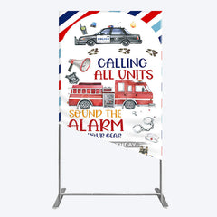 Aperturee - Aperturee Calling All Units Theme Happy Birthday Rectangle Backdrop