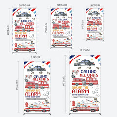 Aperturee - Aperturee Calling All Units Theme Happy Birthday Rectangle Backdrop