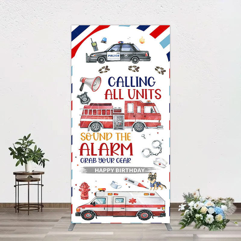 Aperturee - Aperturee Calling All Units Theme Happy Birthday Rectangle Backdrop