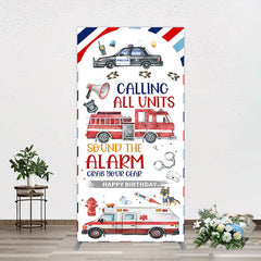 Aperturee - Aperturee Calling All Units Theme Happy Birthday Rectangle Backdrop