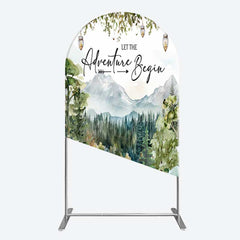 Aperturee Aperturee Camping Adventure Begin Bear Baby Shower Arch Backdrop