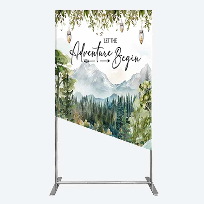 Aperturee Aperturee Camping Adventure Begin Bear Baby Shower Rectangle Backdrop