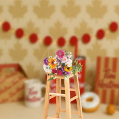 Aperturee - Aperturee Canadian Maple Leaf Tim Hortons Cake Smash Backdrop