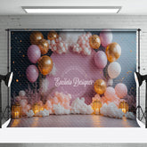 Aperturee - Aperturee Candle Lighted Balloon Fairy Tale Cake Smash Backdrop
