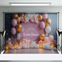 Aperturee - Aperturee Candle Lighted Balloon Fairy Tale Cake Smash Backdrop