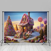 Aperturee - Aperturee Candy Land Fairy Tale World Cake Smash Backdrop