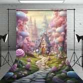 Aperturee - Aperturee Candyland Fairy Tale World Cake Smash Sweep Backdrop