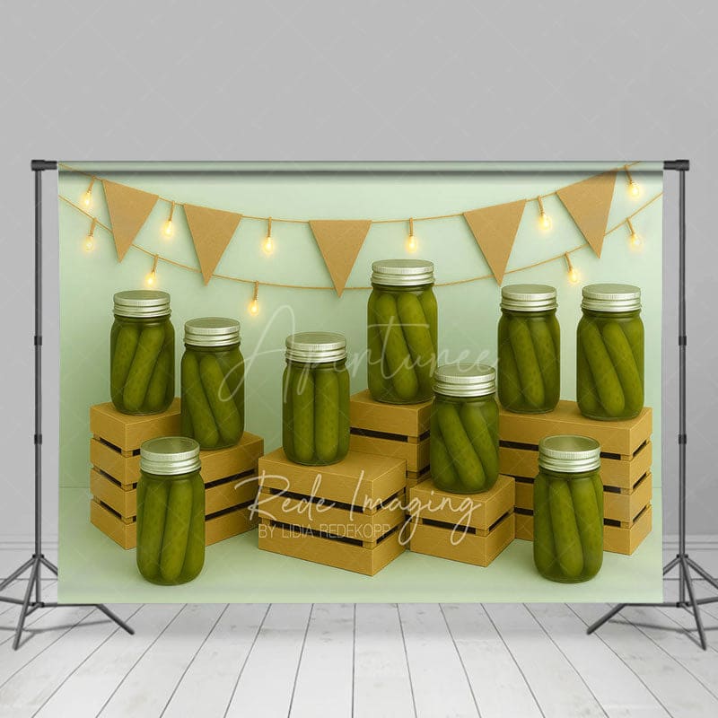 Aperturee - Aperturee Canned Pickles Fresh Photography Cake Smash Backdrop